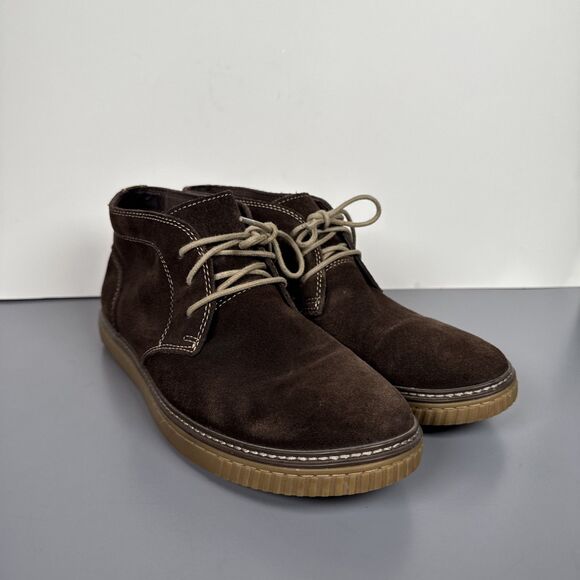 Johnston and Murphy Wallace Chukka Boot Dark Brown Sheepskin Suede Men\'s  10.5 M main image 9